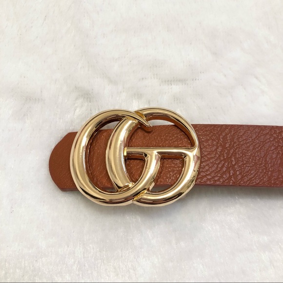 NEW Chestnut Brown Faux Leather Fashion Belt - Picture 7 of 7